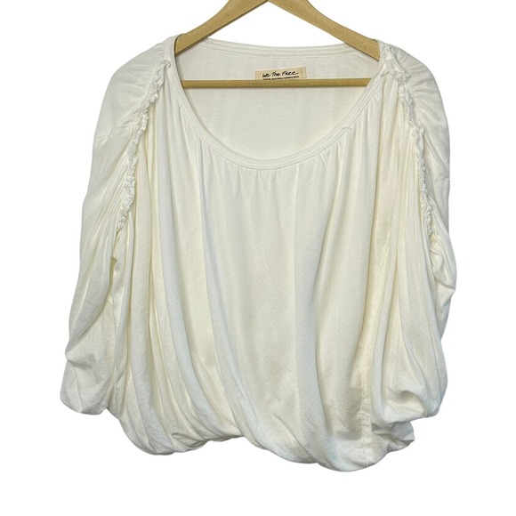 We The Free Tops - We The Free Free People Sleeveless White Bubble Sleeve Scoop‎ Neck Top Medium